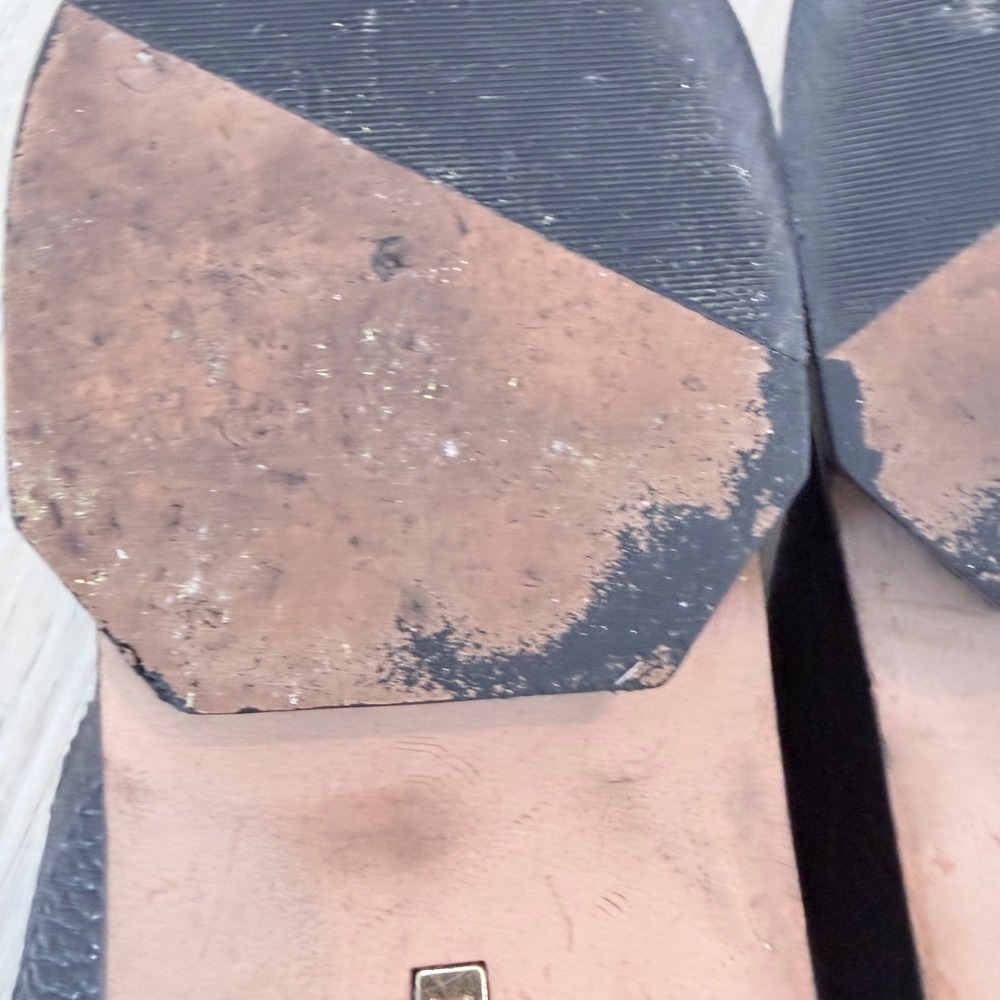 Louise et Cie Freyda Black Pebbled Leather Pointed Toe Mules Slides 9.5M 39.5 - Picture 15 of 16